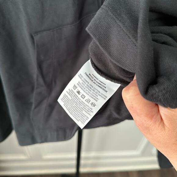 Nike Full-Zip Hoodie Wide Cropped Black Women's Sz Large - Picture 6 of 7